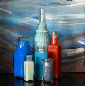 Old bottles found under the studio