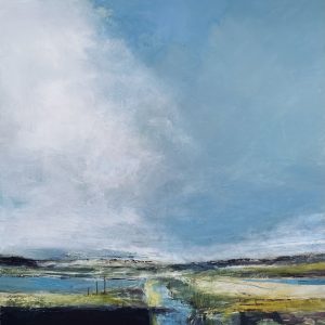Artist Tracey Ross semi abstract seascapes in mixed media
