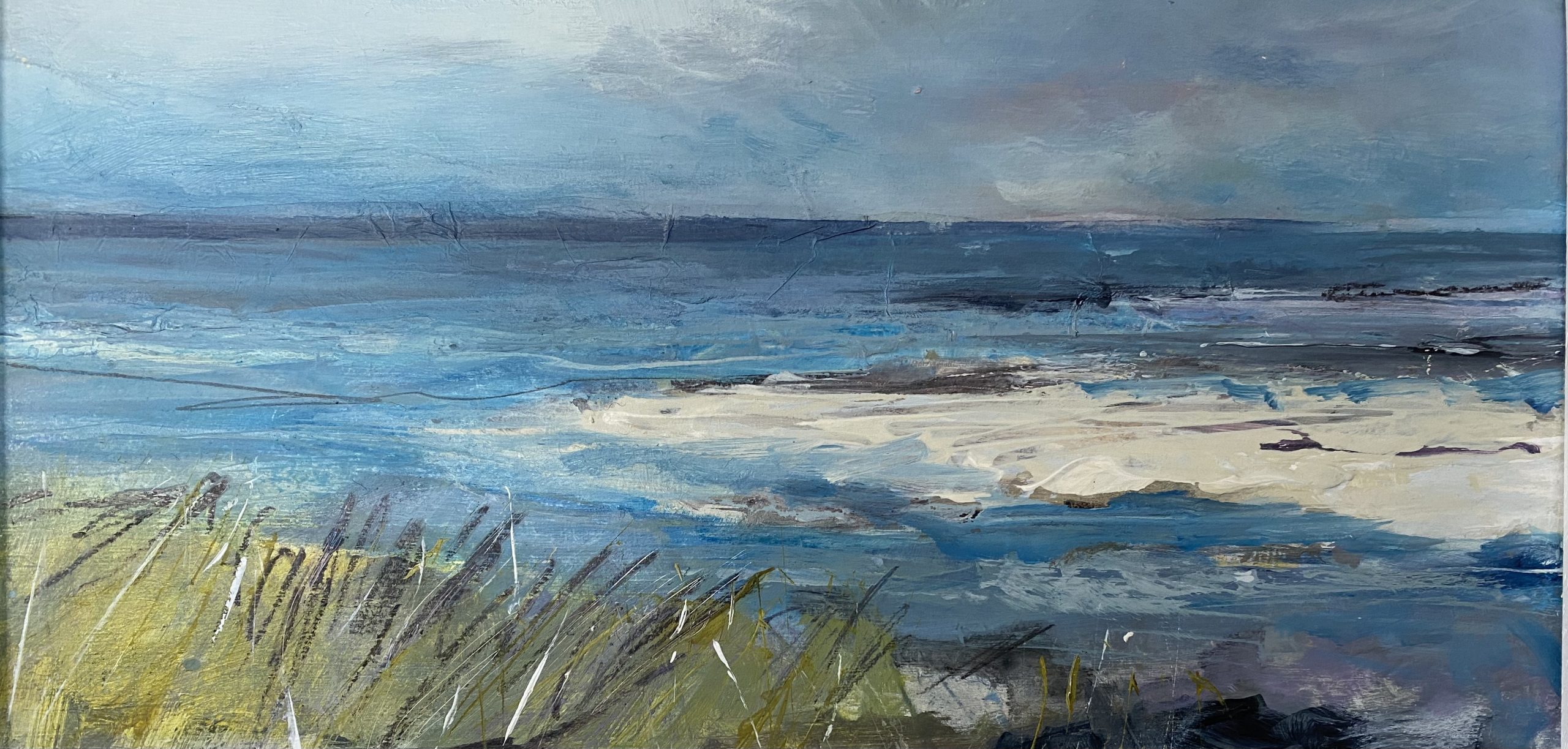Painting of Holkham beach in North Norfolk
