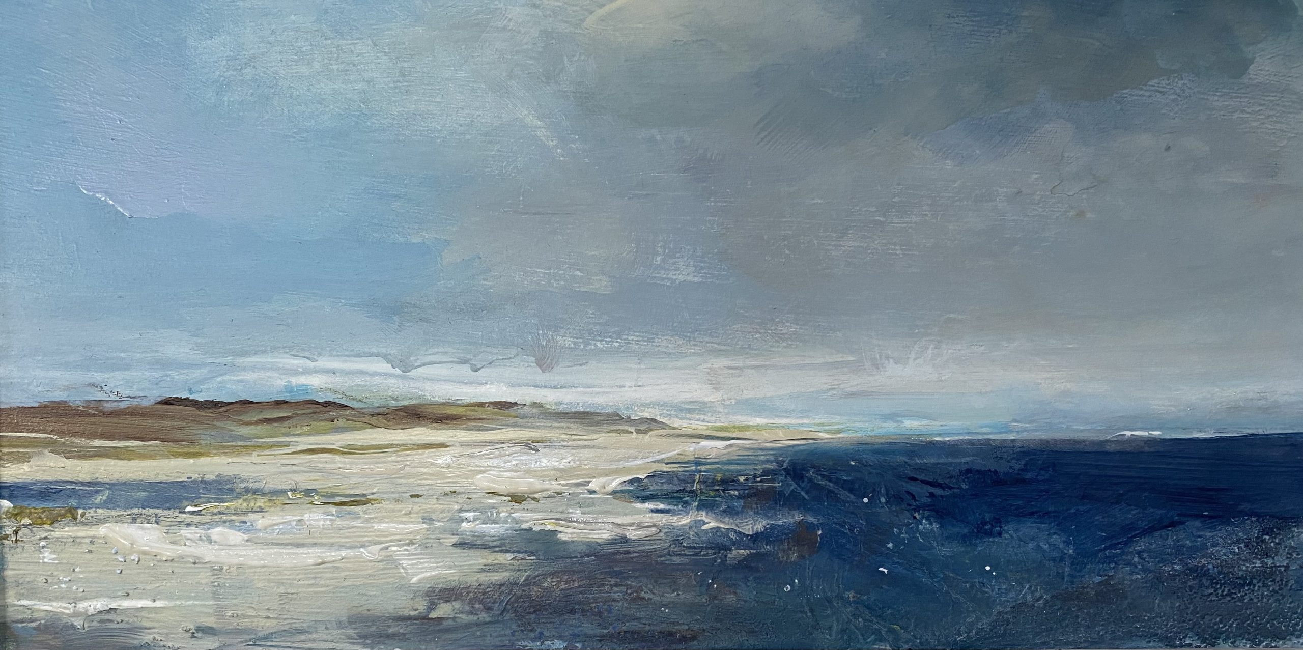 Painting of Scolt Head Island by Tracey Ross