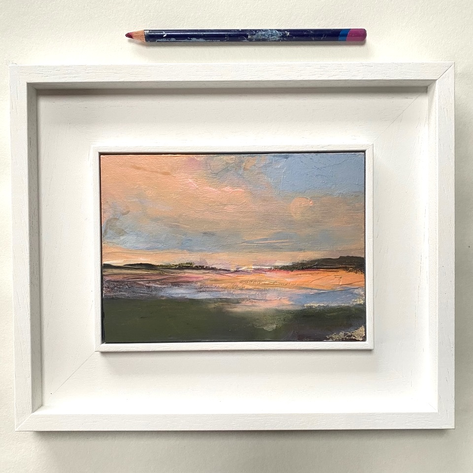 ArtistTracey Ross 'Whispering Skies' sunset painting inspired by Norfolk