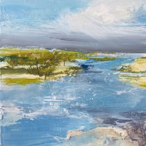 Sunlight on the seawater a painting by artist Tracey Ross