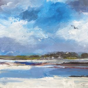 Wells beach - small painting by Tracey Ross