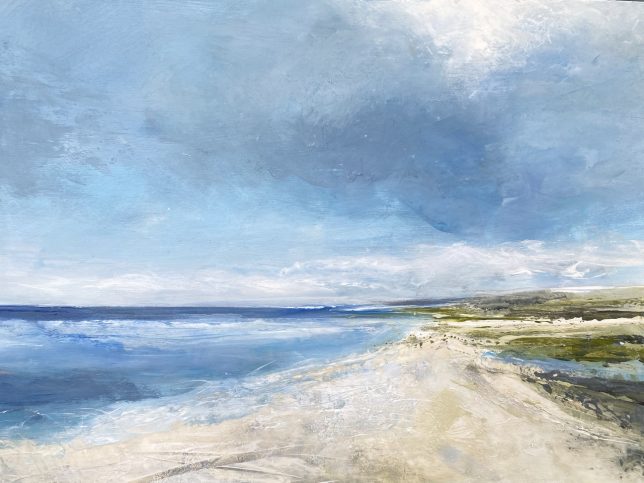 Painting inspired by Holkham beach, North Norfolk